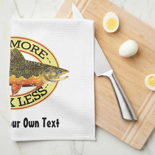 Brook Trout Fly Fisherman Theedoek (Quarter Fold)