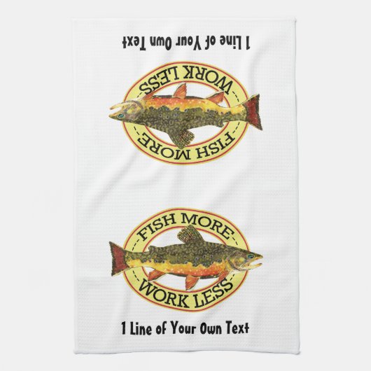 Brook Trout Fly Fisherman Theedoek (Verticaal)