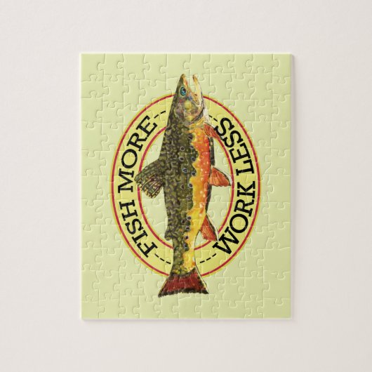 Brook Trout Fly Fisherman's Legpuzzel (Verticaal)