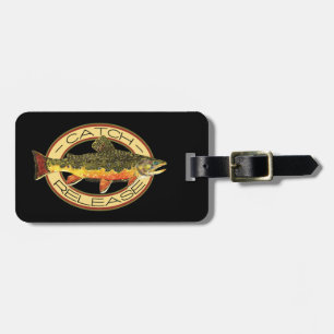 Brook Trout Fly Fishing Bagagelabel