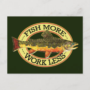 Brook Trout Fly Fishing Briefkaart