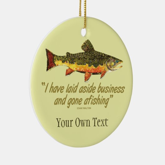 Brook Trout Fly Fishing Fisherman's Keramisch Ornament (Rechts)