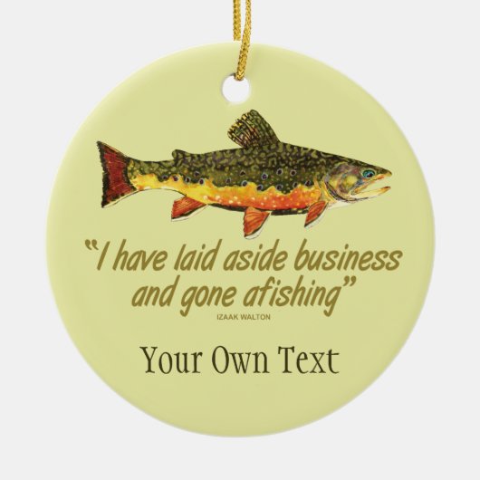 Brook Trout Fly Fishing Fisherman's Keramisch Ornament (Voorkant)