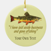 Brook Trout Fly Fishing Fisherman's Keramisch Ornament (Achterkant)