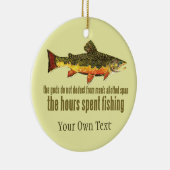Brook Trout Fly Fishing Fisherman's Keramisch Ornament (Rechts)