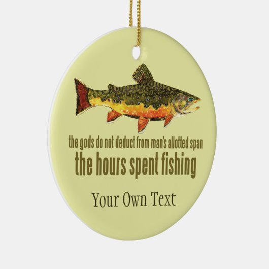 Brook Trout Fly Fishing Fisherman's Keramisch Ornament (Rechts)
