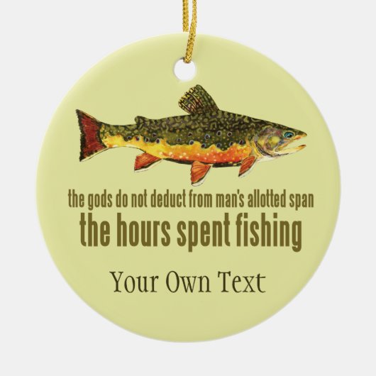 Brook Trout Fly Fishing Fisherman's Keramisch Ornament (Voorkant)