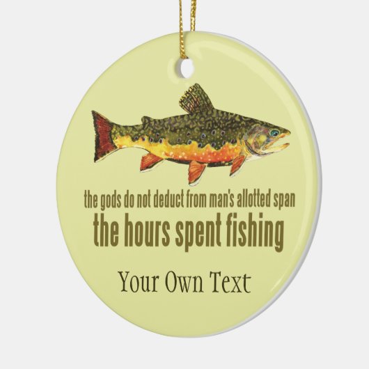 Brook Trout Fly Fishing Fisherman's Keramisch Ornament (Links)