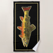 Brook Trout Fly Fishing Flyfish Cool Summer Strandlaken (Voorkant)