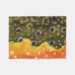 Brook Trout Fly Fishing Ichthyologist Angler's Fleece Deken