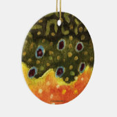 Brook Trout Fly Fishing Ichthyologist Angler's Keramisch Ornament (Rechts)