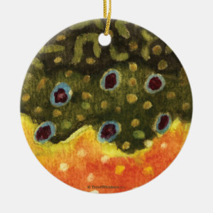 Brook Trout Fly Fishing Ichthyologist Angler's Keramisch Ornament