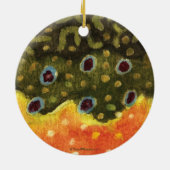 Brook Trout Fly Fishing Ichthyologist Angler's Keramisch Ornament (Achterkant)