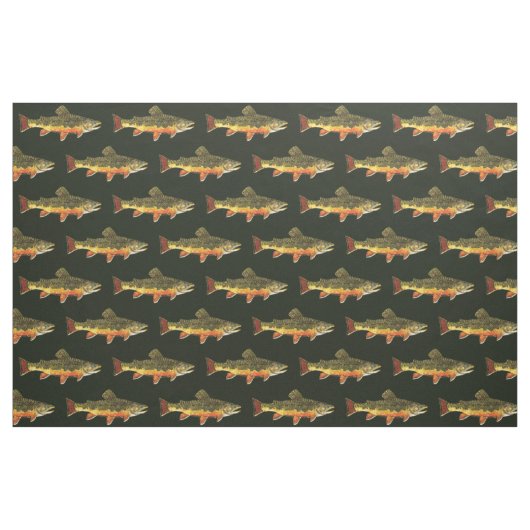 Brook Trout Fly Fishing Ichthyologist Fisherman's Stof (Yard (91,4 cm))