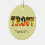 Brook Trout Fly Fishing, Ichthyology Keramisch Ornament (Rechts)
