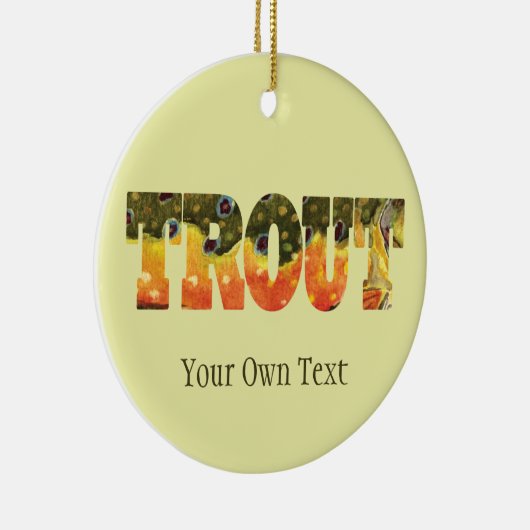 Brook Trout Fly Fishing, Ichthyology Keramisch Ornament (Rechts)