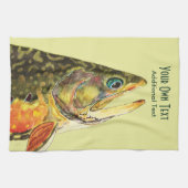 Brook Trout Fly Fishing, Ichthyology Theedoek (Horizontaal)