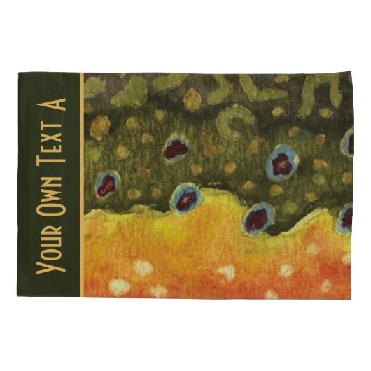 Brook Trout Fly Fishing Ithyology Angler's Kussensloop (Achterkant-Links)