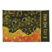 Brook Trout Fly Fishing Ithyology Angler's Kussensloop (Achterkant-Rechts)