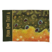 Brook Trout Fly Fishing Ithyology Angler's Kussensloop (Voorkant-Links)