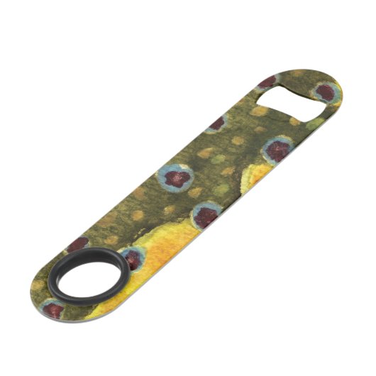 Brook Trout Fly Fishing Ithyology Angler's Speed Flessenopener (Voorkant Gekanteld)