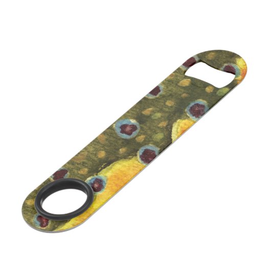 Brook Trout Fly Fishing Ithyology Angler's Speed Flessenopener (Achterkant Gekanteld)