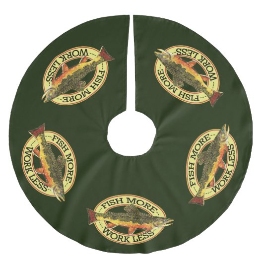 Brook Trout Fly Fishing Kerstboom Rok (Voorkant)