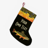 Brook Trout Fly Fishing Kleine Kerstsok (Voorkant (Hangend))