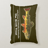Brook Trout Fly Fishing Latijnse Name Ichthyology Accent Kussen (Voorkant(Verticaal))