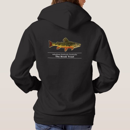 Brook Trout Fly Fishing Latijnse Name Ichthyology Hoodie (Achterkant)