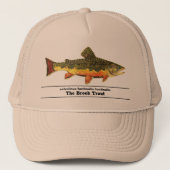 Brook Trout Fly Fishing Latijnse Name Ichthyology Trucker Pet (Voorkant)