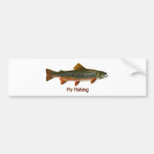 Brook Trout Fly Fishing Logo Bumpersticker (Voorkant)