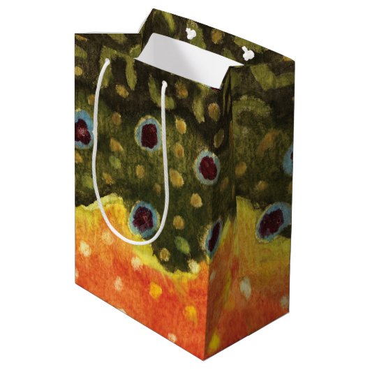 Brook Trout Fly Fishing Medium Cadeauzakje (Achterkant Gekanteld)