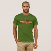 Brook Trout Fly Fishing T-shirt (Voorkant volledig)