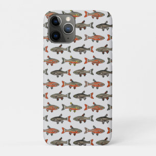 Brook Trout Grijs Geel Sinaasappel op Lichtgrijs N Case-Mate iPhone Case