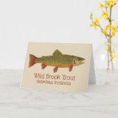 Brook Trout Groeten Kaart (Gele Bloem)