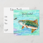 Brook Trout Invitation Kaart (Voorkant / Achterkant)