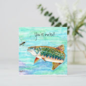 Brook Trout Invitation Kaart (Staand voorkant)