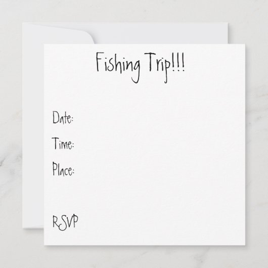 Brook Trout Invitation Kaart (Achterkant)