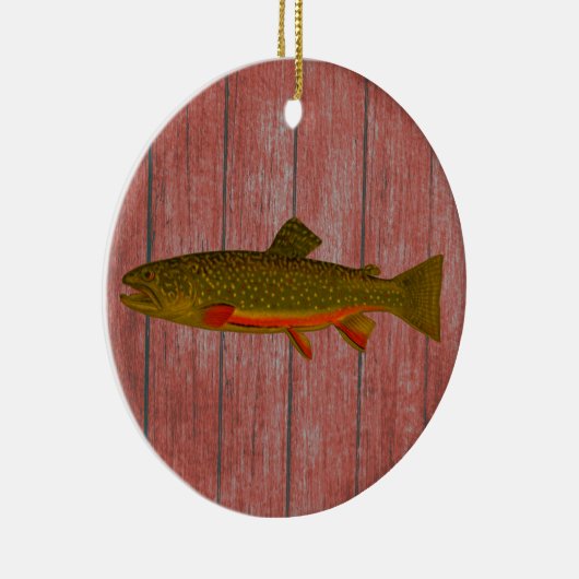 Brook Trout Kerstversiering Keramisch Ornament (Rechts)