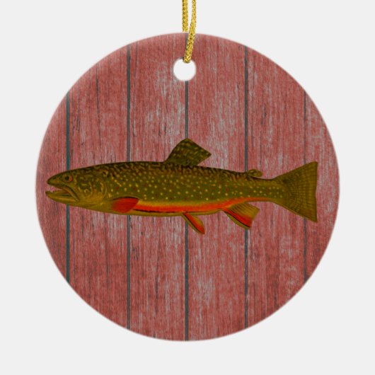 Brook Trout Kerstversiering Keramisch Ornament (Voorkant)