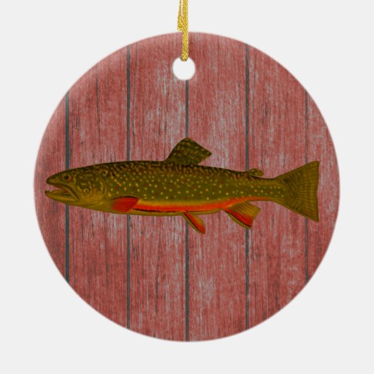 Brook Trout Kerstversiering Keramisch Ornament (Achterkant)