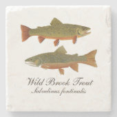 Brook Trout Marble Onderzetter (Voorkant)