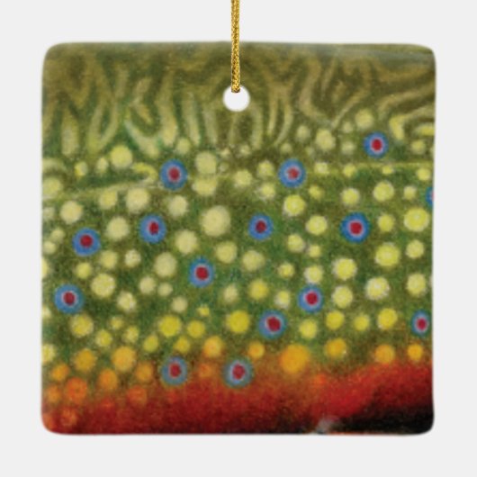 Brook Trout Merry Fishmas Ornament (Achterkant)