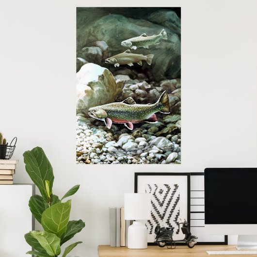Brook Trout Poster (Thuiskantoor)
