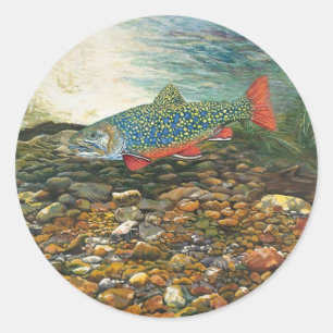 Brook Trout Ronde Sticker