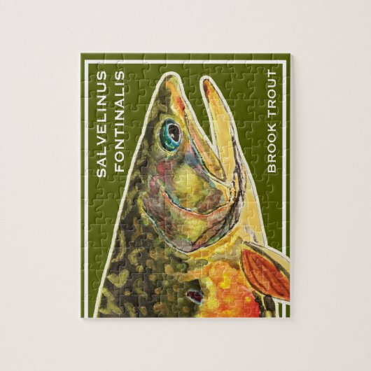Brook Trout Salvelinus Fontinalis Ichthyology Fish Legpuzzel (Verticaal)