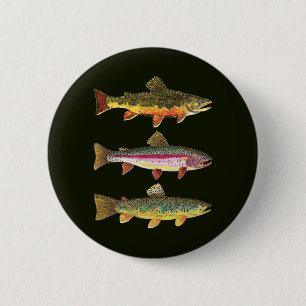 Brook Trout Sport Vist Ronde Button 5,7 Cm