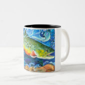 Brook Trout Tweekleurige Koffiemok (Voorkant rechts)