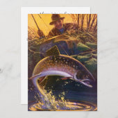  Brook Trout Visser Pensioen Partij Kaart (Voorkant / Achterkant)